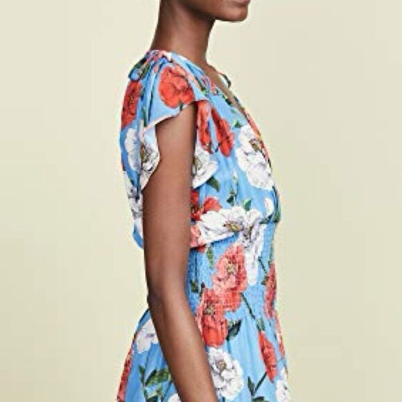 Parker Women’s Bondi Flutter Sleeve Smocked Waist Floral Print Dress. Size S. - Picture 4 of 13